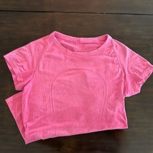 Lululemon run swiftly size 8 heathered pink good condition